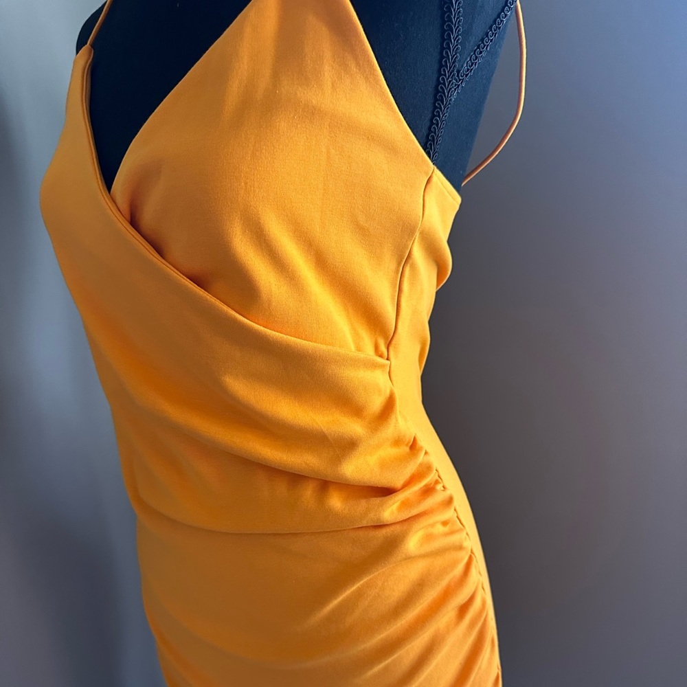 NWOT Zara Orange Asymmetrical Dress - Picture 4 of 7